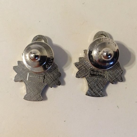 Lapel Pins Tie Tack Lot 4 Butterfly Flower Baskets Signed Avon Sarah Cov Brooch - Picture 9 of 9